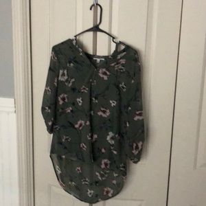 Q&A Forest Green Polyester Top w/ Matching Tanktop